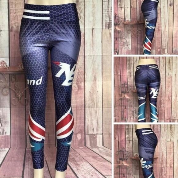 New England Patriots Silky Leggings New - Picture 1 of 1